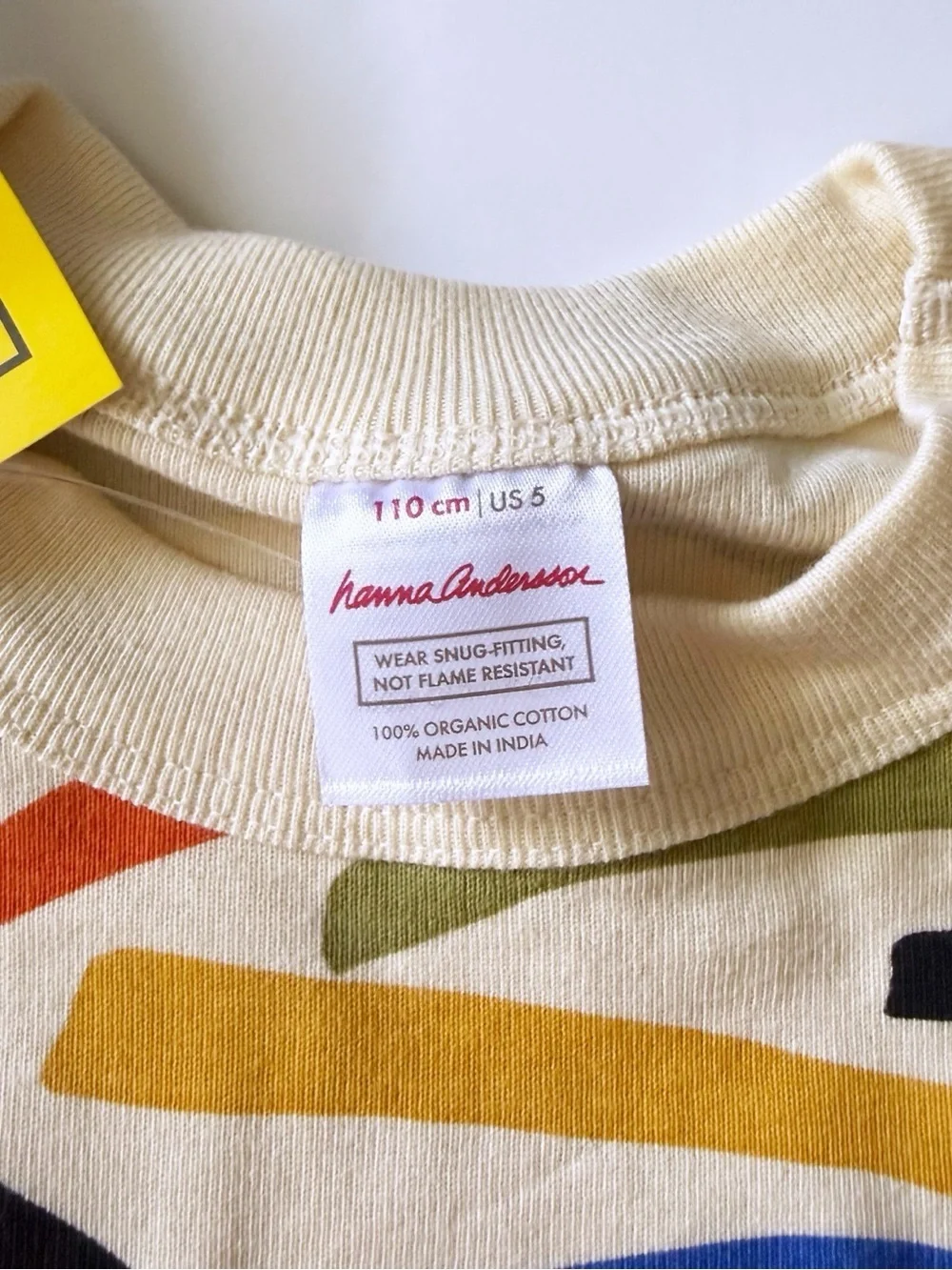 Hanna Andersson Kids Short John Rainbow Pajama Set 4T 5T 6-7 years